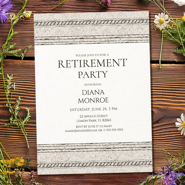 Retirement party invitation with elegant design (Creator Uploaded)