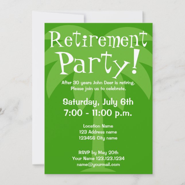 Retirement party invitations (Front)