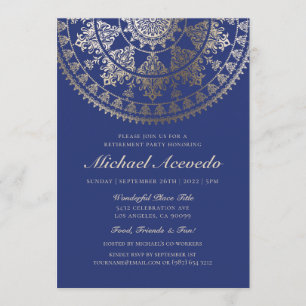 Retirement Party Invitations Gold Foil