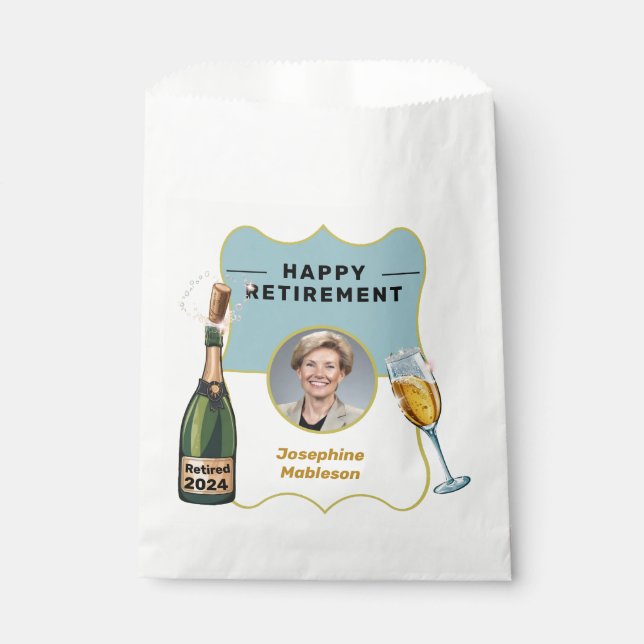 Retirement party, leaving function favour bag (Front)