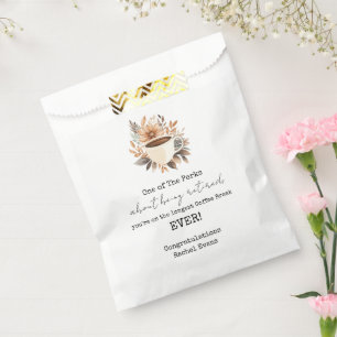 Retirement Party Longest Coffee Break Favour Bag