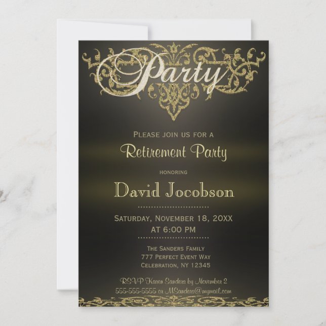 Retirement Party | Modern Elegance Invitation (Front)