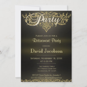 Retirement Party   Modern Elegance Invitation