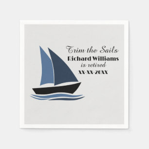 Retirement Party Nautical Sailing Theme Modern  Napkin
