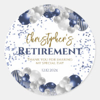 Retirement Party Navy Balloons