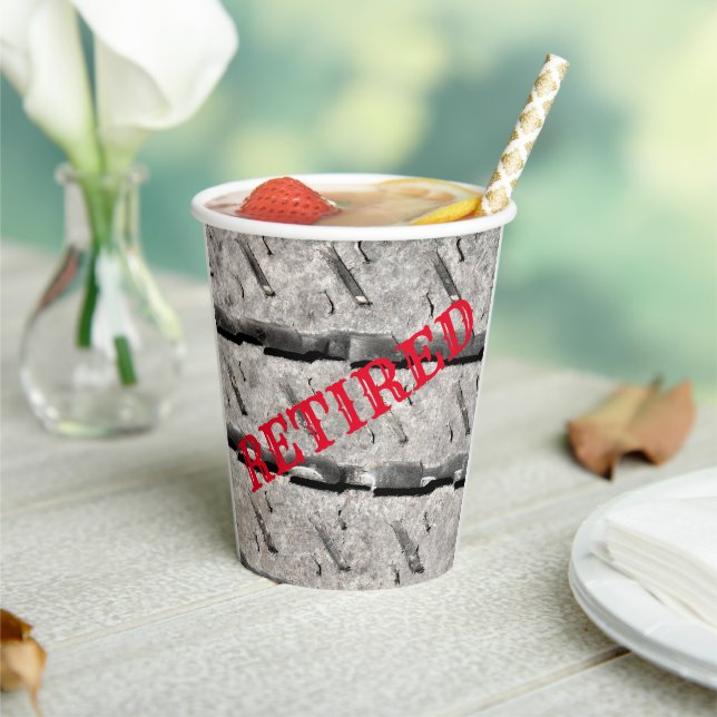 Retirement Party Paper Cups Customise It  (Insitu)
