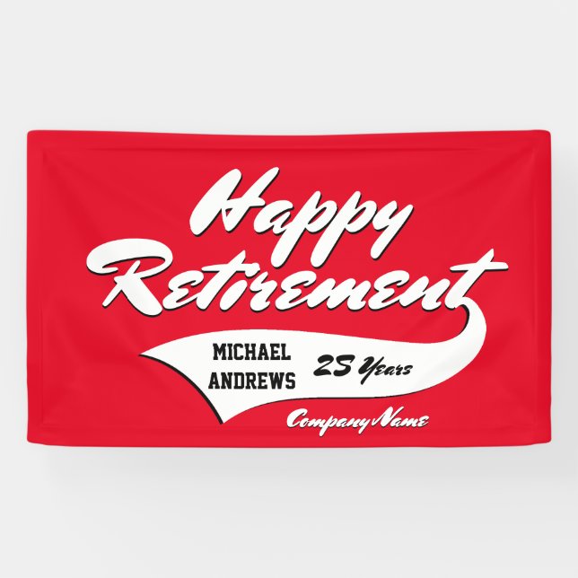 Retirement Party Personalise Banner (Horizontal)