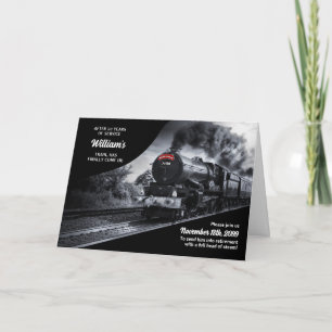 Retirement Party Railroad Train Theme 50 Years Invitation