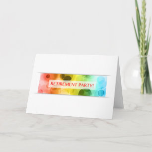 retirement party (rainbow bokeh) card