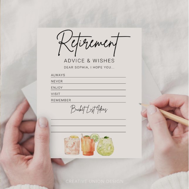 Retirement Party Retirement Advice & Wishes Card (Retirement)