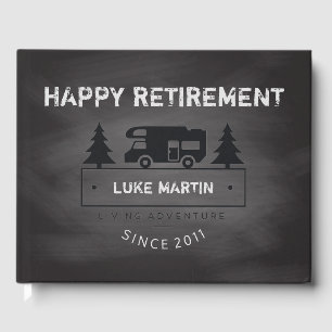 Retirement Party   RV Camper Teacher Chalkboard Guest Book