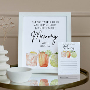 Retirement Party Share Your Favourite Work Memory Advice Card