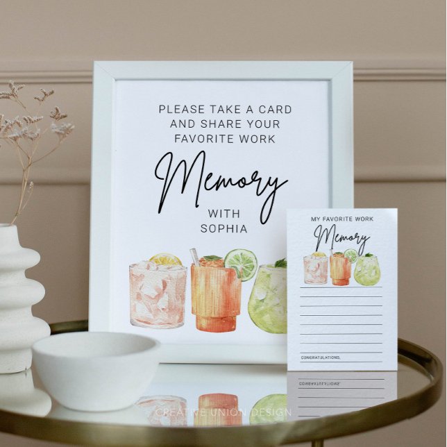 Retirement Party Share Your Favourite Work Memory Advice Card (Retirement)