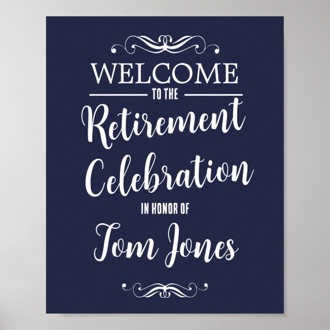 Retirement Party Sign make your own (Front)