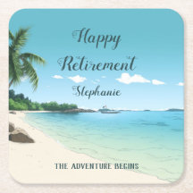Retirement Party Tropical Beach Palm Trees