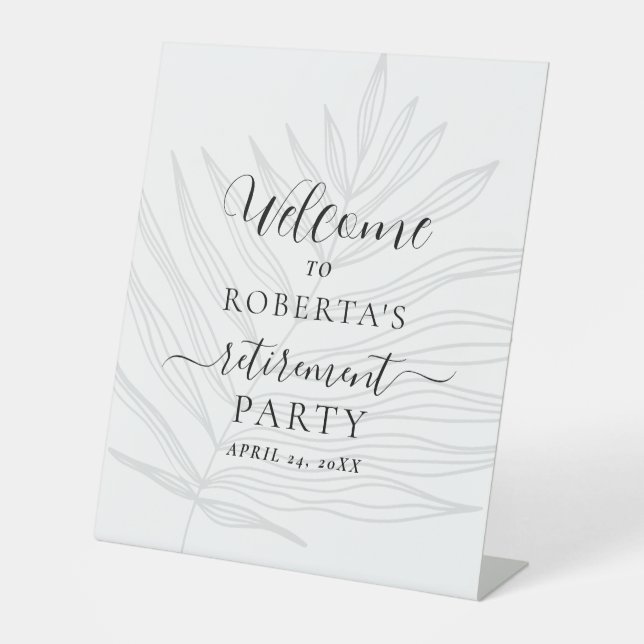 Retirement Party Welcome Pedestal Sign (Front)