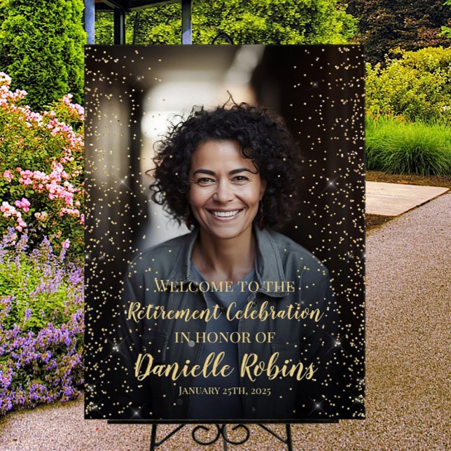 Retirement party welcome sign with photo (Creator Uploaded)