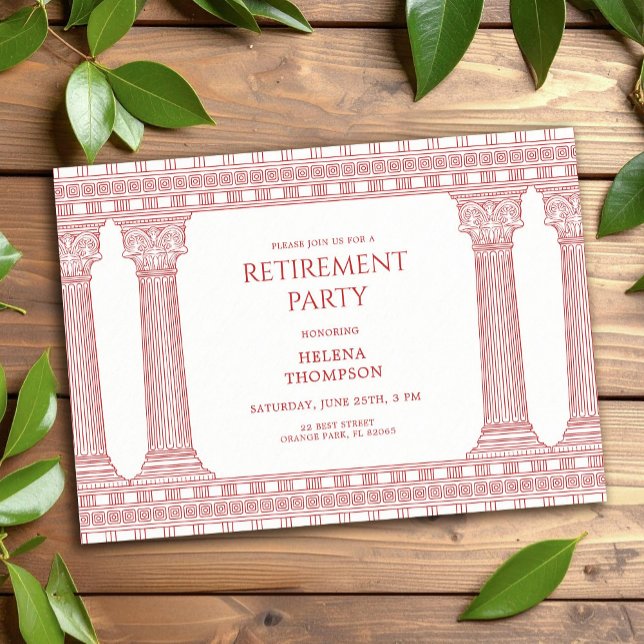 Retirement party with Pink Temple Invitation (Creator Uploaded)
