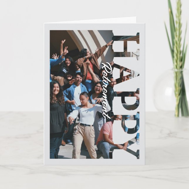 Retirement Photo Card | Personalized Retirement  (Front)