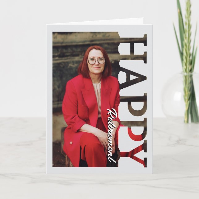 Retirement Photo Card | Personalized Retirement  (Front)