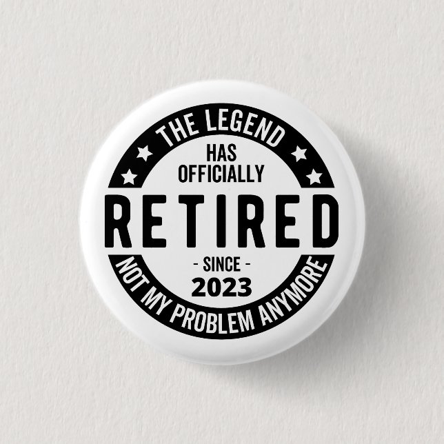 retirement plan 3 cm round badge (Front)