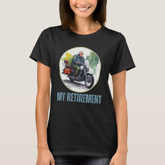 Retirement Plan Biker Motorbike  Retired Men T-Shirt (Front)