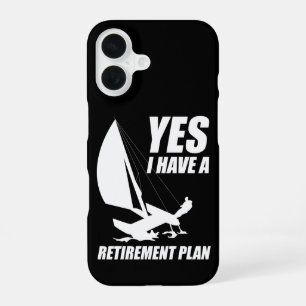 Retirement Plan Catamaran Trapeze Sailing Captain iPhone 16 Case