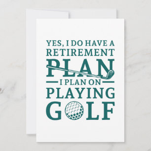 Retirement Plan Golf Thank You Card