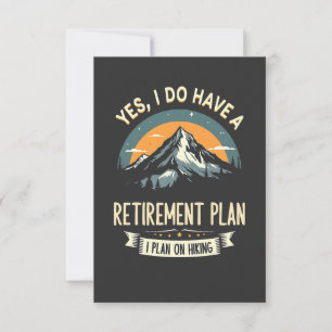 Retirement Plan Hiking Funny Dad Outdoors Hiking  Thank You Card