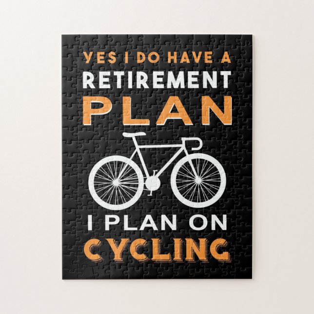 Retirement Plan I Plan On Cycling Jigsaw Puzzle (Vertical)