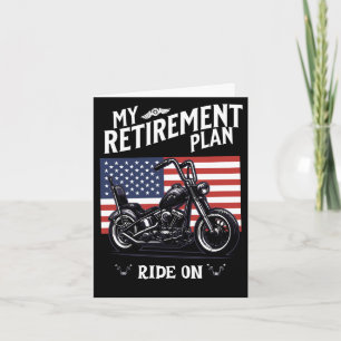 Retirement Plan Motorcyclist Biker Congratulations Card