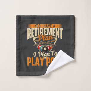 Retirement Plan Play Pool - Billiard Player Sports Wash Cloth