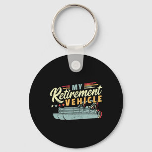Retirement Pontoon Boat Captain I Old Man Pontoon Key Ring