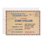 Retirement Postcard Mail Post Invite Invitation