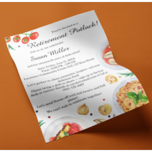 Retirement Potluck Invitation Flyer