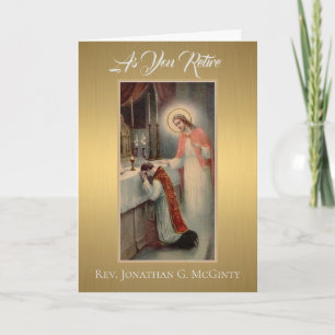 Retirement Priesthood Jesus Altar Card