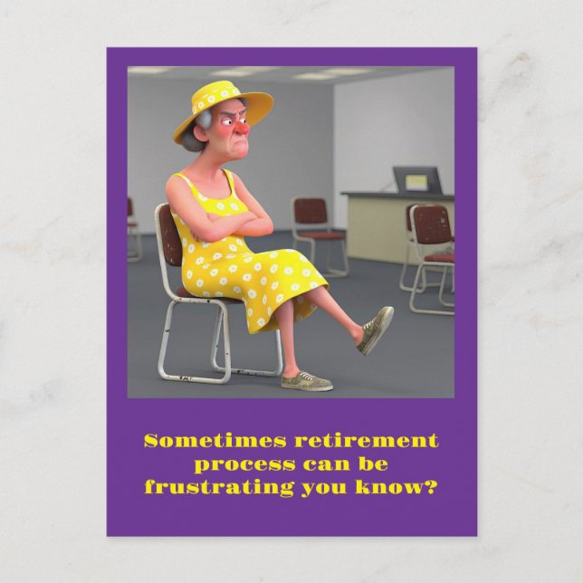 " RETIREMENT PROCESS AT SS OFFICE " POSTCARD (Front)
