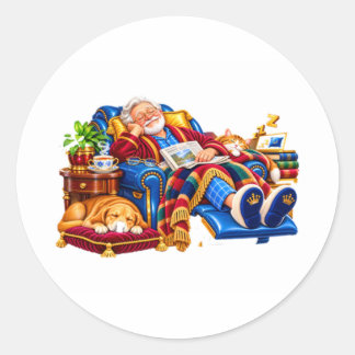 Retirement Professional Nap Department Classic Round Sticker