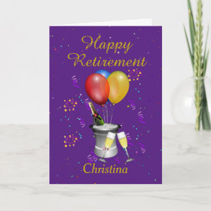 Retirement Purple Celebration Card