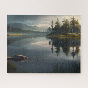 Retirement Relaxing Lake Tranquil Calm Water Jigsaw Puzzle