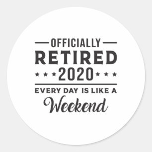 Retirement Retired 2020 Retire Funny Gift Idea Classic Round Sticker