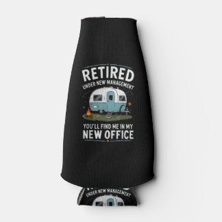 Retirement Retired Funny Camper Camp Camping Bottle Cooler