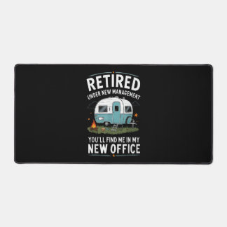Retirement Retired Funny Camper Camp Camping Desk Mat