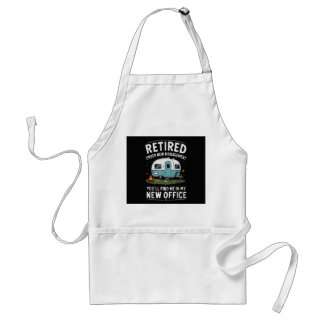 Retirement Retired Funny Camper Camp Camping Standard Apron