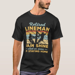 Retirement Retired Lineman Electrician Grandpa T-Shirt