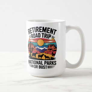 Retirement Road Trip National Parks Western Style Coffee Mug