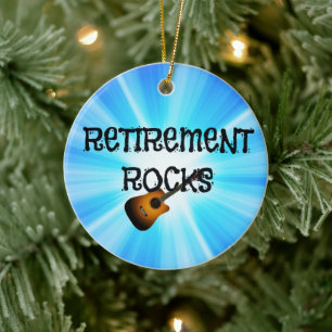 Retirement Rocks Ceramic Ornament