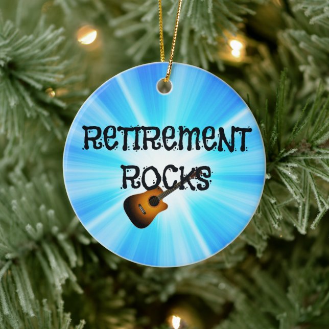 Retirement Rocks Ceramic Ornament (Tree)
