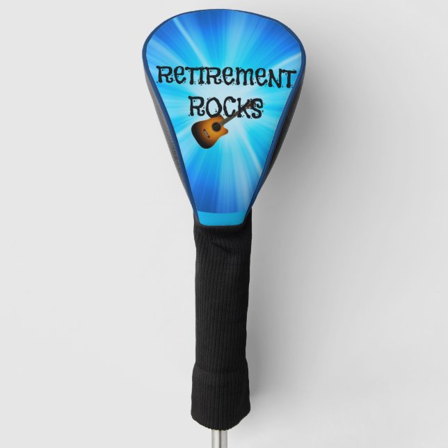 Retirement Rocks--custom guitar design Golf Head Cover (Front)