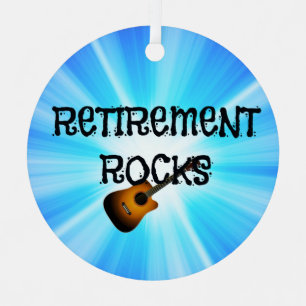 Retirement Rocks--custom guitar design, Metal Tree Decoration
